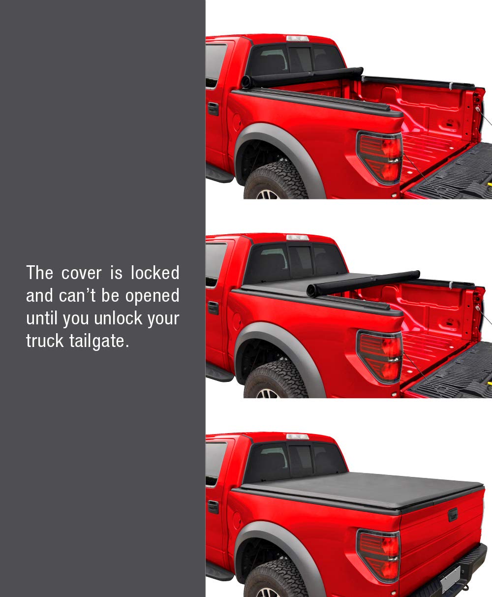 MaxMate Soft Roll-up Truck Bed Tonneau Cover Compatible with 1988-2006 Chevy Silverado GMC Sierra 1500 2500 3500HD; 2007 Classic | Fleetside 6'6" (78") Bed | TCC169009