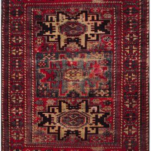 SAFAVIEH Vintage Hamadan Collection Area Rug - 8' x 10', Red & Multi, Oriental Traditional Persian Design, Non-Shedding & Easy Care, Ideal for High Traffic Areas in Living Room, Bedroom (VTH213A)