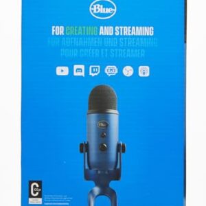 Logitech for Creators Blue Yeti USB Microphone for Gaming, Streaming, Podcasting, Twitch, YouTube, Discord, Recording for PC and Mac, 4 Polar Patterns, Studio Quality Sound, Plug & Play-Midnight Blue