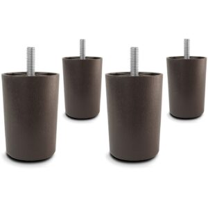 y&y decor 3" universal brown plastic furniture legs sofa/couch/chair 5/16" - set of 4