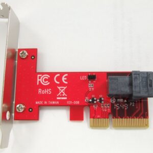 Ableconn PEXU2-131 PCI Express x4 to SFF-8643 Adapter Card for PCIe U.2 NVMe SSD - Support 2.5-inch U.2 NVMe SSD - U.2 SSD Adapter