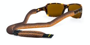 croakies suiters glasses strap, fish print brown trout, 28" x 1/2"