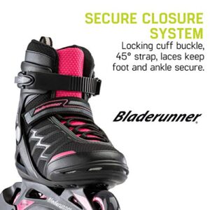 Bladerunner by Rollerblade Advantage Pro XT Women's Adult Fitness Inline Skate, Black/Pink, US 8