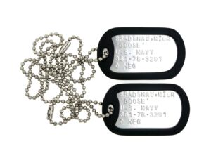 goose stainless steel military dog tag set movie cosplay halloween costume