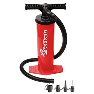 GoFloats Rapid Inflation Manual Air Pump (For Rafts, Air Mattresses and Sports Balls)