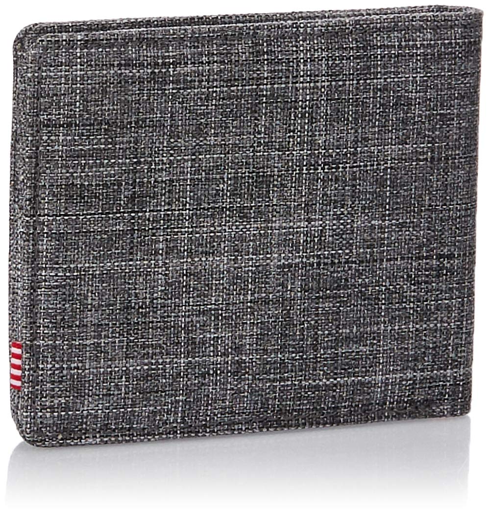 Herschel unisex adult Roy Rfid Bi Fold Wallet, Raven Crosshatch, One Size US