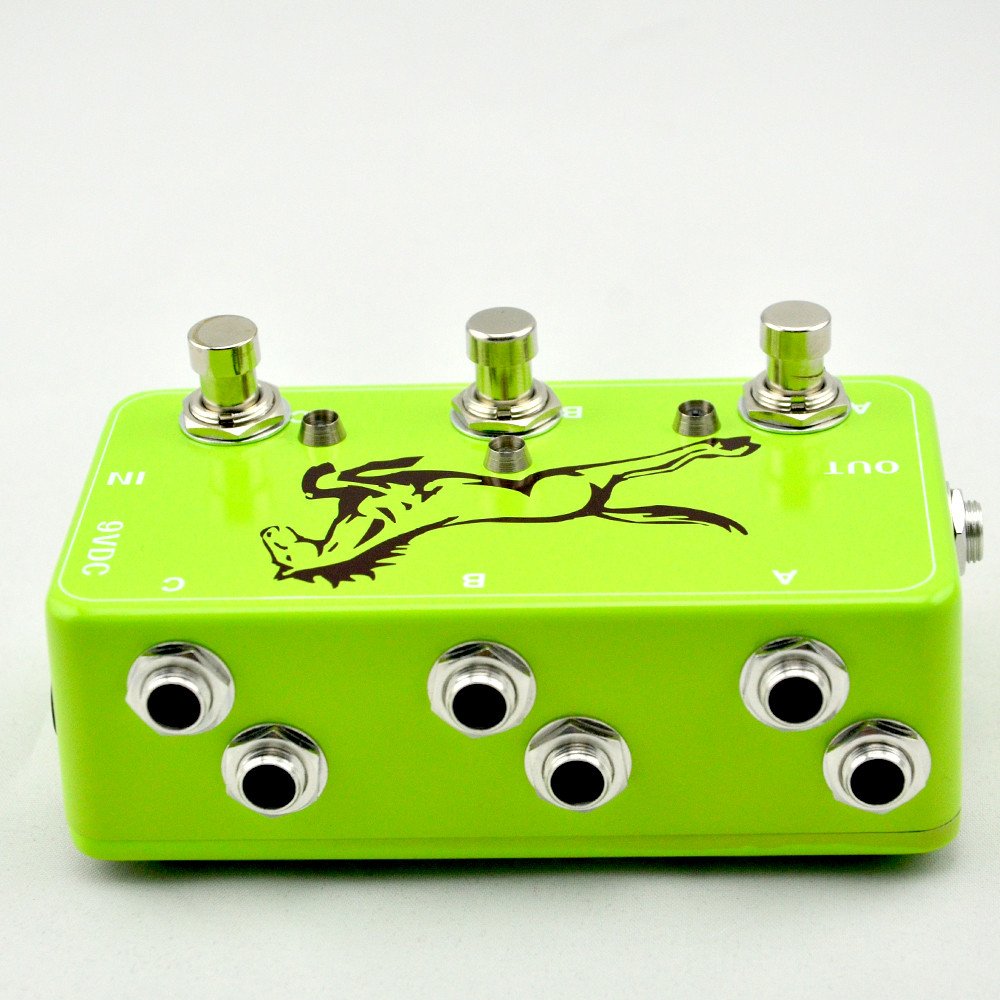 New 3 Looper-Guitar Loop Pedal Board-True Bypass-Effects guitarra pedal@ Guitare Effects Green pedal switch