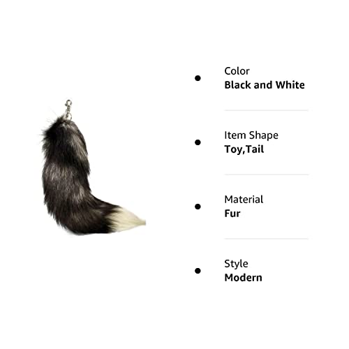 Alpertie Fluffy Real Fox Fur faux Tail Keychain Tassel Bag Cosplay toy Handbag Accessory hook Pendant