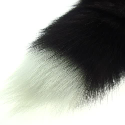 Alpertie Fluffy Real Fox Fur faux Tail Keychain Tassel Bag Cosplay toy Handbag Accessory hook Pendant