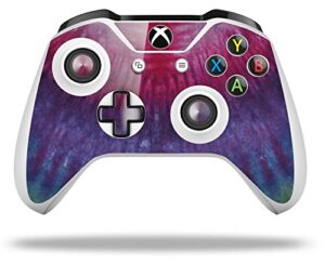 wraptorskinz decal vinyl skin wrap compatible with xbox one s / x controller - tie dye pink and purple stripes (controller not included)