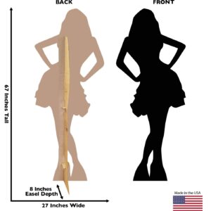 Cardboard People Woman in Skirt Silhouette Life Size Cardboard Cutout Standup