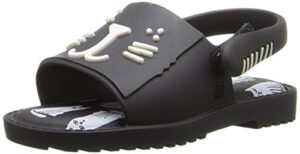 mini melissa girl's mini mia + fabula mary jane, black, 7 m us toddler