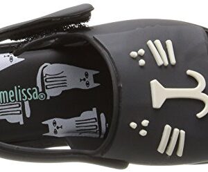 Mini Melissa Girl's Mini MIA + FABULA Mary Jane, Black, 7 M US Toddler