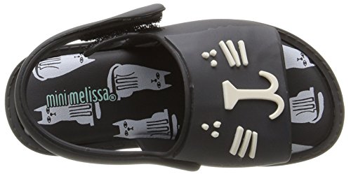 Mini Melissa Girl's Mini MIA + FABULA Mary Jane, Black, 7 M US Toddler