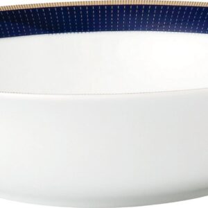 Lorren Home Trends Midnight-57 57 Piece Dinnerware Set-Bone China Service for 8 People-Midnight, Blue