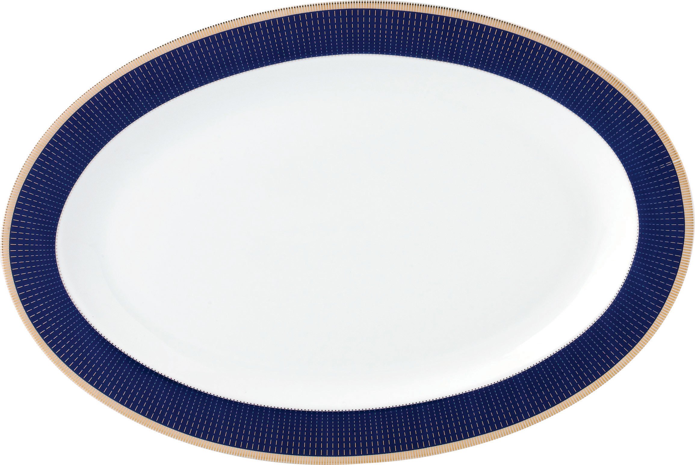 Lorren Home Trends Midnight-57 57 Piece Dinnerware Set-Bone China Service for 8 People-Midnight, Blue