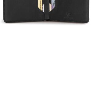 Vaultskin MANHATTAN Slim Minimalist Bifold Wallet and Credit Card Holder with RFID Blocking and Ideal for Front Pocket, Black