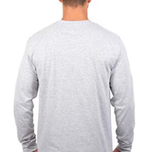 Ultra Game NBA Chicago Bulls Mens Supreme Long Sleeve Pullover Tee Shirt, Heather Gray, Large