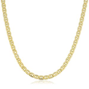 14k yellow gold filled mariner link chain necklace (5 mm, 22 inch)