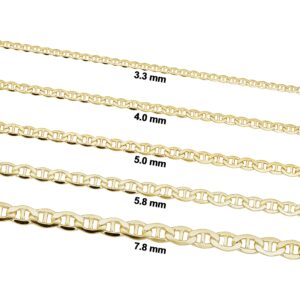 14k Yellow Gold Filled Mariner Link Chain Necklace (5 mm, 22 inch)