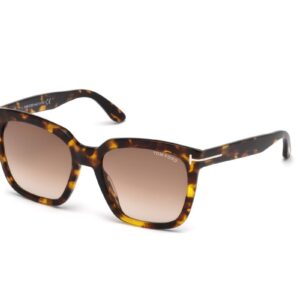 Tom Ford Sunglasses FT0502 SUNGLASS PANT AMARRA, Brown (Avana Scura/Marrone Grad), 55