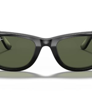 Ray-Ban RB2140 WAYFARER 901 50M Black/Crystal Green Square Sunglasses + BUNDLE with Designer iWear Eyewear Kit