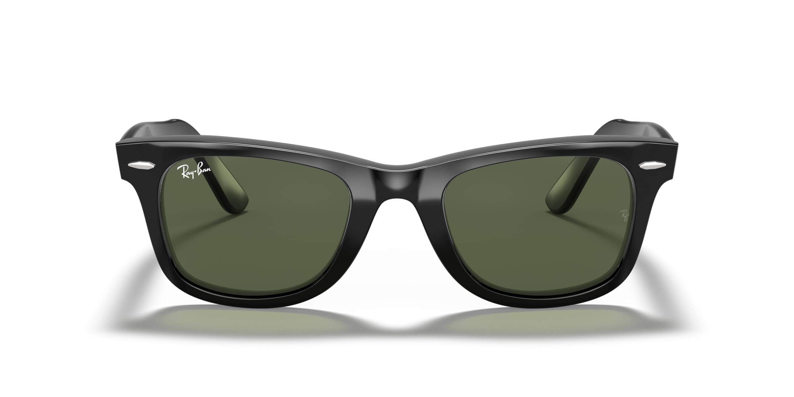 Ray-Ban RB2140 WAYFARER 901 50M Black/Crystal Green Square Sunglasses + BUNDLE with Designer iWear Eyewear Kit