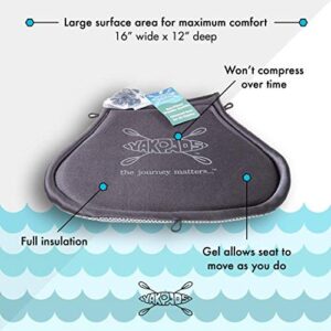 Yakpads Cascade Creek Cushioned Seat Pad by, Gel Seat Pad for Kayaks and Kayak Accessories, for Outdoor Watersports and Recreation