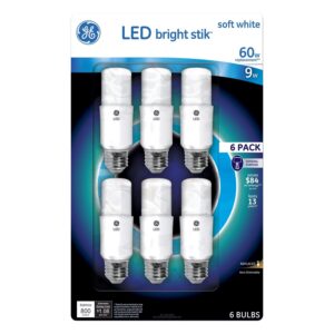 ge bright stik 9 watt non-dimmable 2700k led bulb