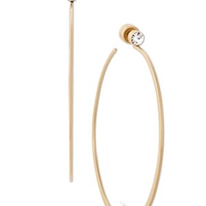 Michael Kors Stainless Steel and Cubic Zirconia Whisper Hoop Earrings for Women, Color: Gold (Model: MKJ5999710)