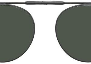 Shade Control Visionaries Polarized Clip on Sunglasses - Round - Gun Frame - 49 x 43 Eye