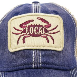 Everyday Trucker Hat Local Seafood Crab, Deep Ocean Blue