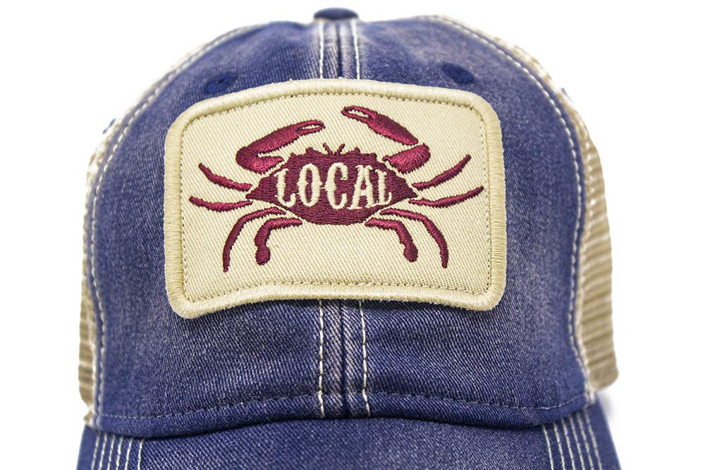 Everyday Trucker Hat Local Seafood Crab, Deep Ocean Blue