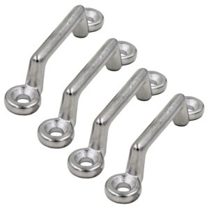 stainless steel 1 inch mount, bimini top pad eye,footman's loop for boat, kayak tie downs,no screws- 4/pk