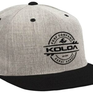 Joe's USA Koloa Surf Thruster Logo Solid Snap (Heather Grey Black with Black Embroidered Logo - One Size)