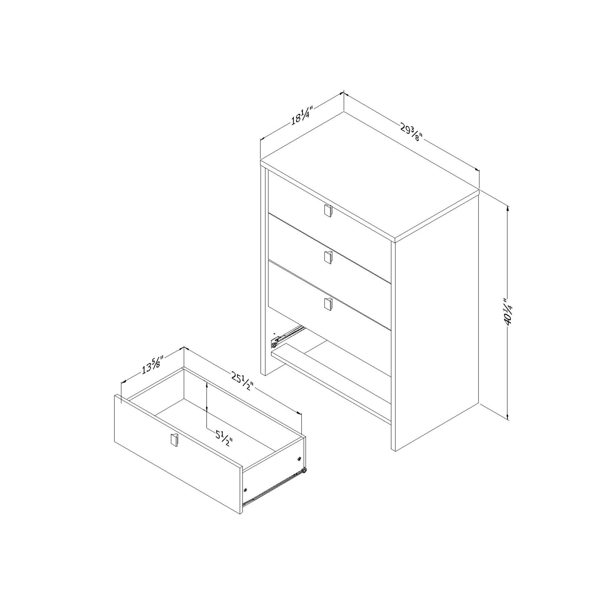 South Shore Cookie 4-Drawer Chest, Soft Gray & Pure White