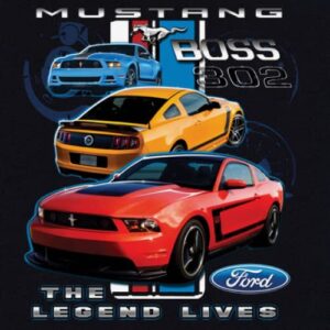 Ford Mustang The Legend Lives Kid's T-Shirt Muscle Performance Boys Girls Tee Royal Blue Medium