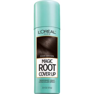 l'oreal paris magic root cover up temporary gray concealer spray, dark brown 2 oz (pack of 6)