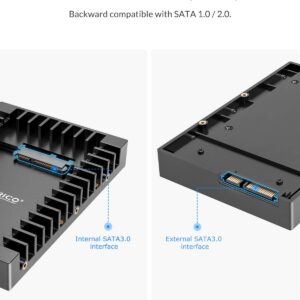 ORICO 2.5 SSD SATA to 3.5 Hard Drive Adapter Internal Drive Bay Converter Mounting Bracket Caddy Tray for 7 / 9.5 / 12.5mm 2.5 inch HDD / SSD with SATA III Interface(1125SS)