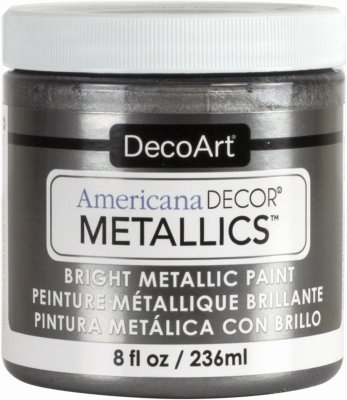 Decoart Metallics Acrylic Paint, 8 Fl. oz. Jar, Tin (Pack of 1)