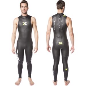 Xterra Wetsuits - Men's Volt Triathlon Wetsuit - Sleeveless Neoprene Wet Suit (3mm Thickness) (Large) | Designed for Open Water Swimming - Ironman & USAT Approved