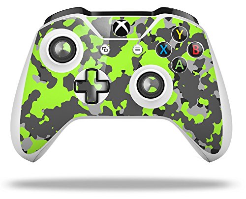 WraptorSkinz Decal Vinyl Skin Wrap Compatible with Xbox One S/X Controller - WraptorCamo Old School Camouflage Camo Lime Green (Controller NOT Included)