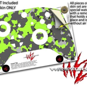 WraptorSkinz Decal Vinyl Skin Wrap Compatible with Xbox One S/X Controller - WraptorCamo Old School Camouflage Camo Lime Green (Controller NOT Included)