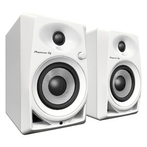 Pioneer DJ DM-40-W - 21W 4" Two-Way Active Monitor - White (Pair)