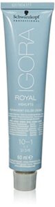 schwarzkopf igora royal highlifts 10-1 blonde platinum ash hair color 60ml