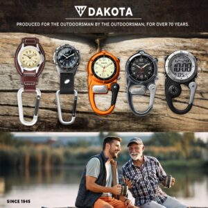 Dakota Backpacker Clip, Watch, Lightweight watch, Outdoor Gifts for Men and Women, Use for Fishing, Hunting, Golf and More, Tactical, Watch-Green