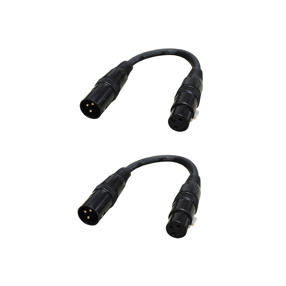 Audio2000's XLR Male to XLR Female Microphone Cable (0.5 Feet 2Pack)