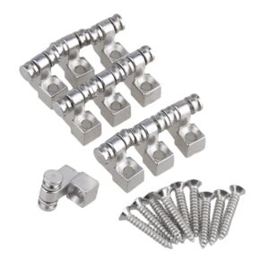 yibuy 10pcs guitar roller string trees retainers chrome guitar string trees w/screws