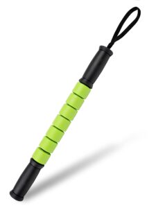 gradient fitness muscle roller stick with free exercise eguide,body massage stick tools,muscle roller massager for relief muscle soreness,cramping and tightness,help legs and back recovery,green/black