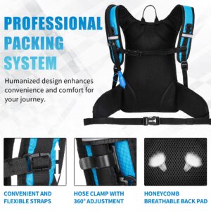 Hydration Pack Hiking Water Backpack - Miracol Insulated Water Bag with 2L Bladder Blue